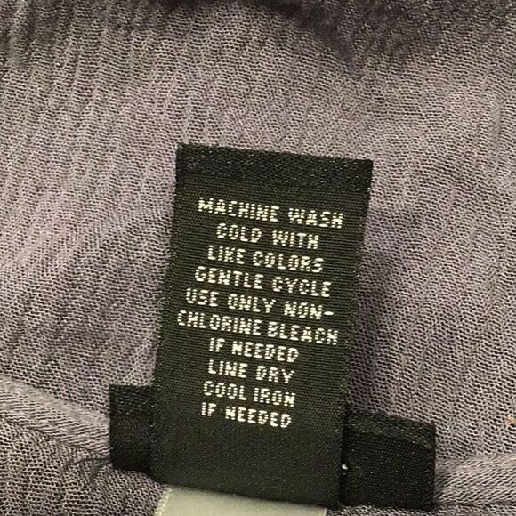 Torrid Slate Blue Gray Lace panel Peasant Boho Blouse - Picture 11 of 11